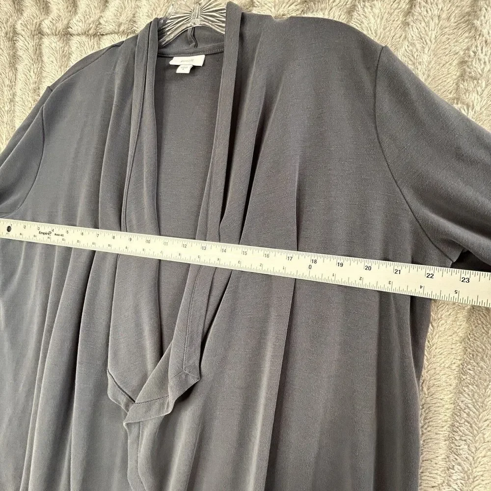 Purejill Womens Open Front Loose‎ Cardigan Size Medium Gray